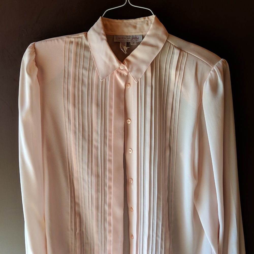 Laura & Jayne Vintage Pink Blouse. Size 10.
